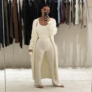 Skims knit pant and camisole set in colour Bone (sold out)